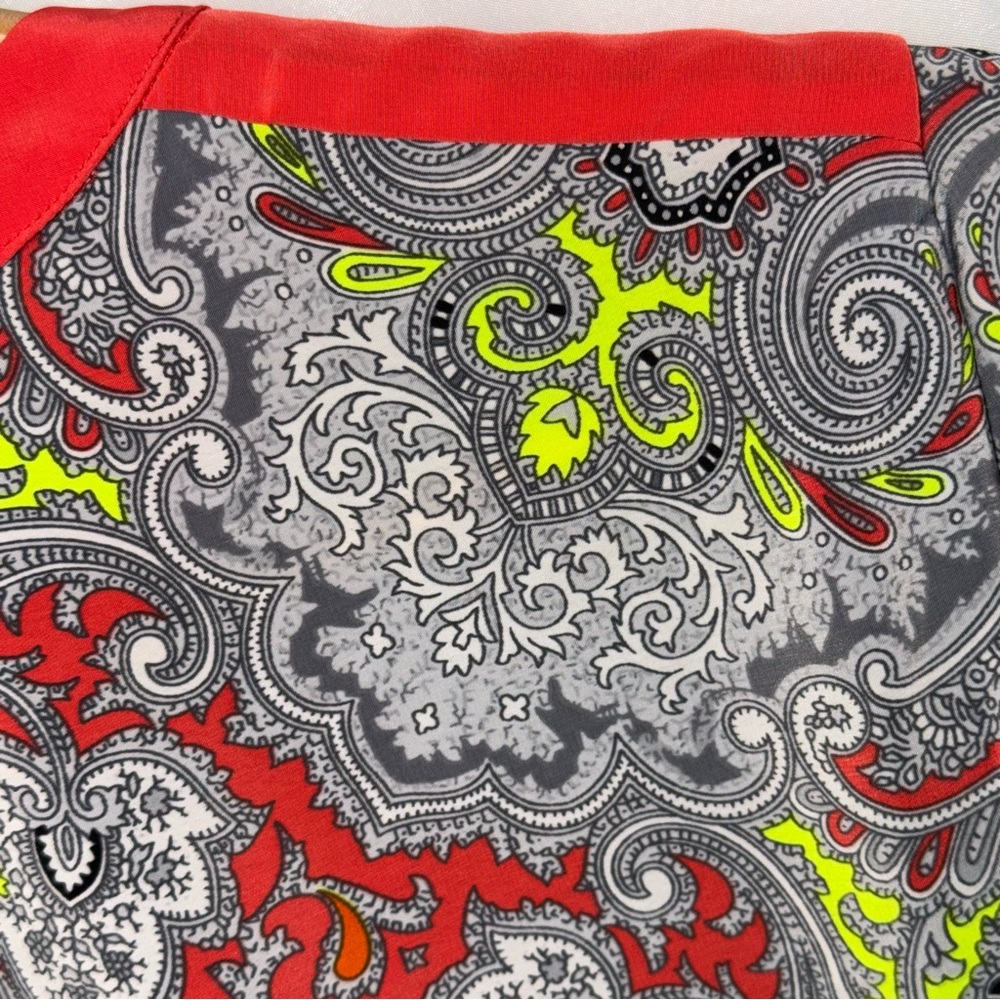 YOANA BARASCHI button down paisley print belted dress SMALL - Picture 10 of 12